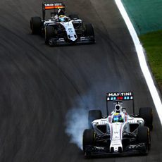 Sergio Pérez en la carrera de Interlagos