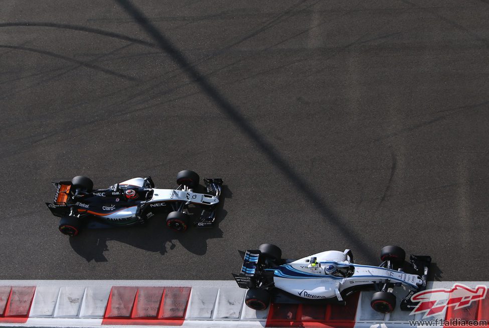 Valtteri Bottas y Nico Hülkenberg durante los L3