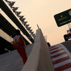 Kimi Raikkonen en el pit-lane