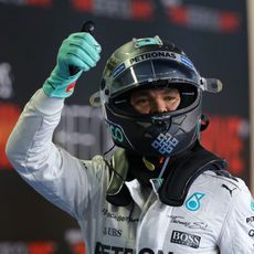 Nico Rosberg feliz con su pole position