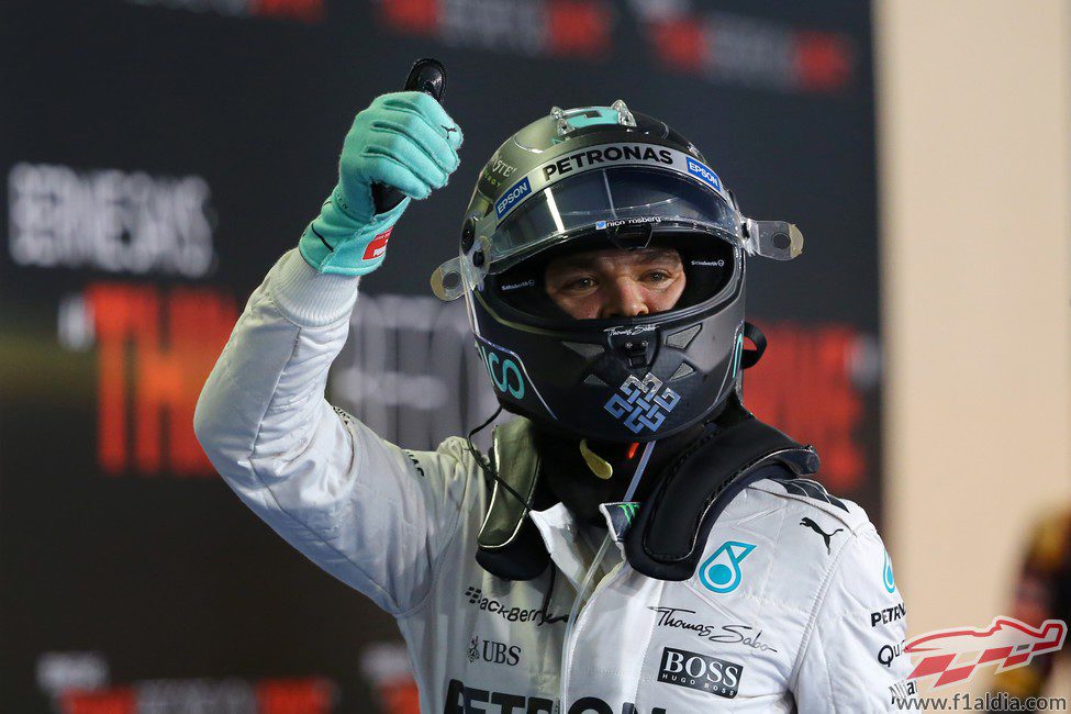 Nico Rosberg feliz con su pole position