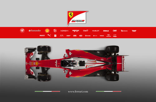 Ferrari SF16-H visión cenital