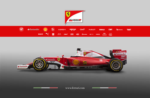 Ferrari SF16-H visión lateral