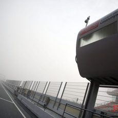 Niebla cerrada en el Circuit de Catalunya