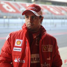 Felipe Massa llega al circuito de Montmeló