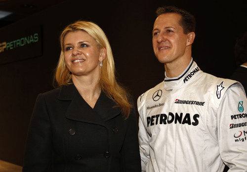 Schumacher y su mujer Corina