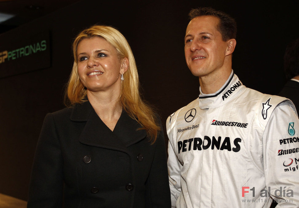 Schumacher y su mujer Corina