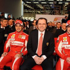 Massa, Domenicali y Alonso