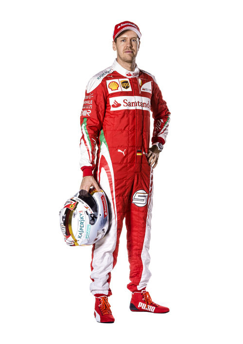 Sebastian Vettel con mono y caso para 2016