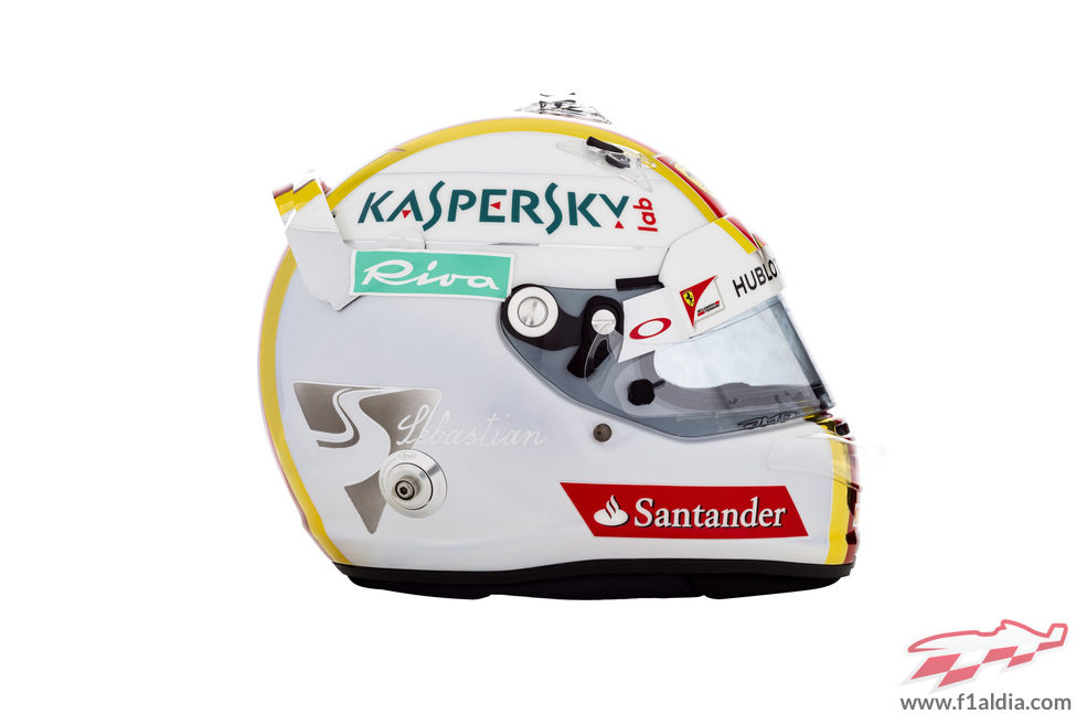 Casco de Sebastian Vettel para la temporada 2016