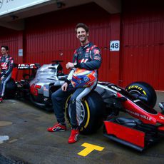 Los pilotos de Haas F1 Team en Barcelona