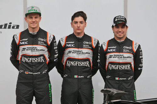 Nico Hülkenberg, Alfonso de Celis y Sergio Pérez