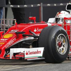 Ferrari se disponía recoger datos aerodinámicos de su nuevo monoplaza