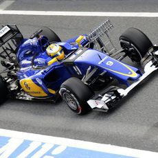 Test aerodinámicos en el Sauber