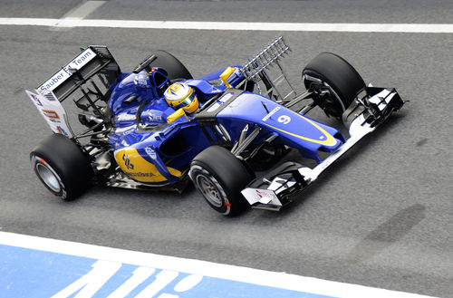 Test aerodinámicos en el Sauber