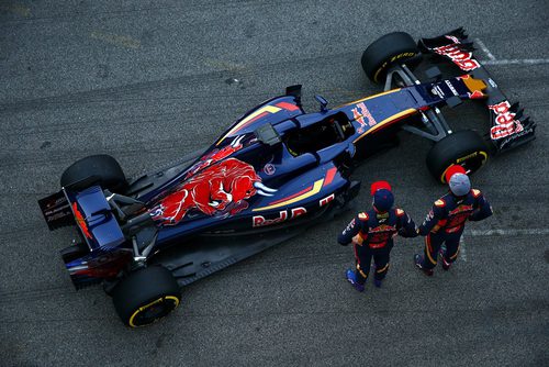 Presentación del Toro Rosso desde arriba