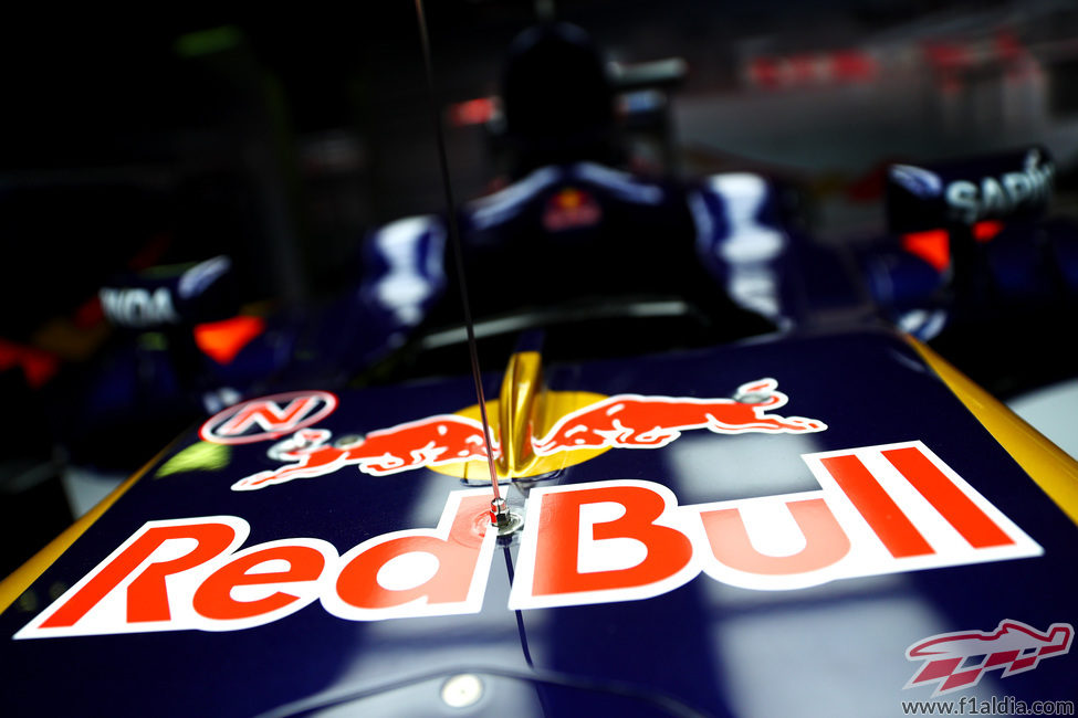Logo de Red Bull en el STR11