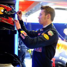 Daniil Kvyat ha tenido una tarde atareada después de no rodar por la mañana