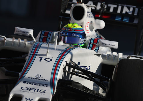 Primer plano de Felipe Massa en el FW38