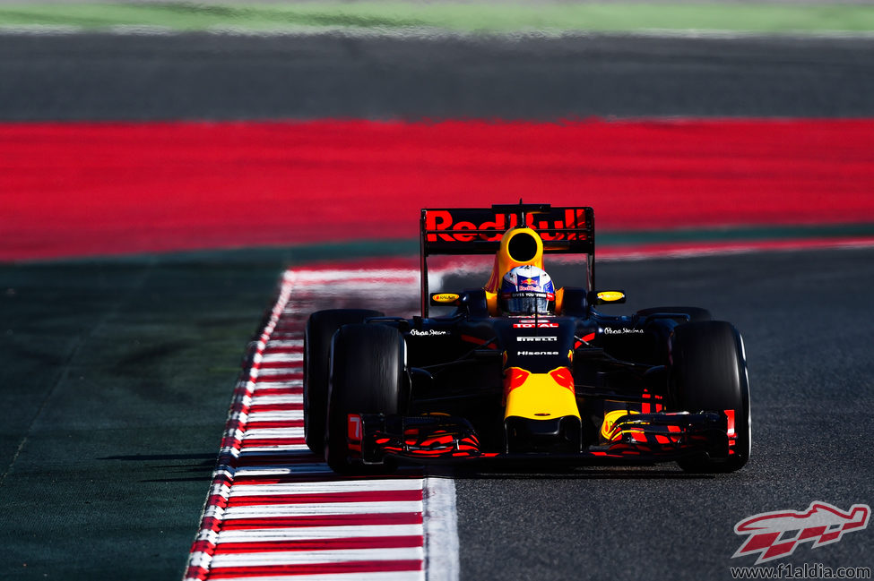 Daniel Ricciardo se acerca a los bordillos