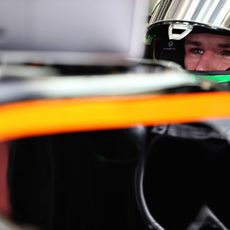 Cara de concentración de Nico Hülkenberg