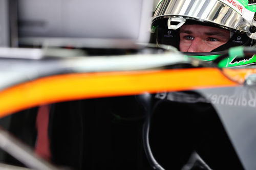 Cara de concentración de Nico Hülkenberg