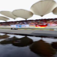 Nico Hülkenberg rueda con los neumáticos intermedios