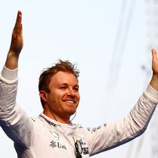 Sonrisa de Nico Rosberg al ganar en Shangai