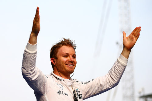 Sonrisa de Nico Rosberg al ganar en Shangai