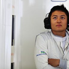 Rio Haryanto en el box