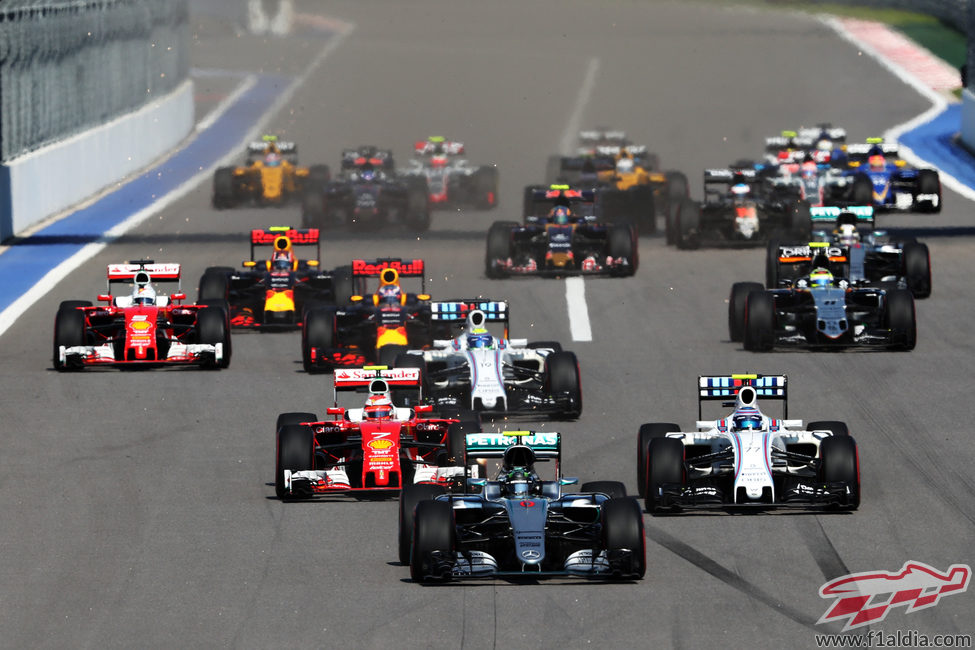 Salida del GP de Rusia 2016