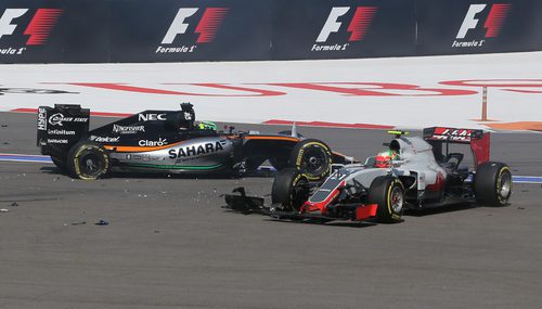 Incidente entre Esteban Gutiérrez y Nico Hülkenberg