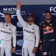 Lewis Hamilton, Nico Rosberg y Daniel Ricciardo triunfan