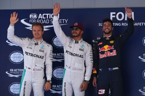 Lewis Hamilton, Nico Rosberg y Daniel Ricciardo triunfan