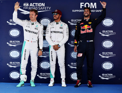 Hamilton, Rosberg y Ricciardo vuelan en Barcelona