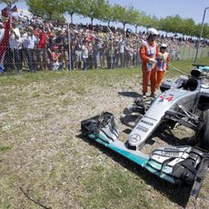 Coche de Lewis Hamilton en Barcelona