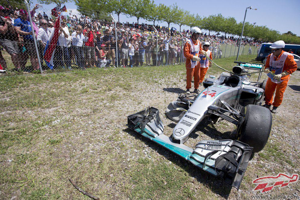 Coche de Lewis Hamilton en Barcelona