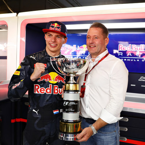 Max Verstappen junto a su padre, Jos