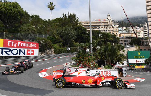 Daniil Kvyat y Sebastian Vettel juntos en vuelta cronometrada