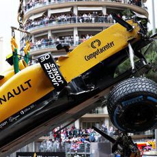 Coche roto de Jolyon Palmer