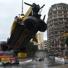 Estado del coche de Jolyon Palmer tras el accidente