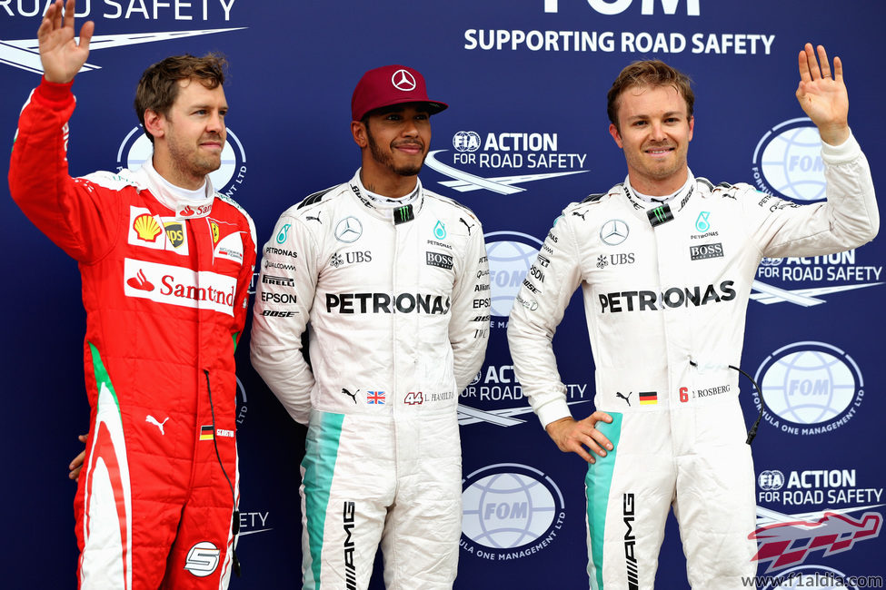 Hamilton, Rosberg y Vettel, felices en Montreal