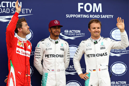 Hamilton, Rosberg y Vettel triunfan en la clasificación