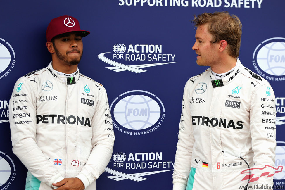 Lewis Hamilton y Nico Rosberg, rivales y compañeros