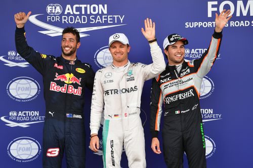 Rosberg, Ricciardo y Pérez, los más rápidos en Bakú