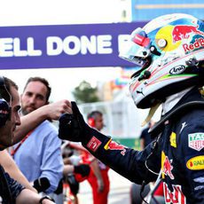 El 'ok' de Daniel Ricciardo en Azerbaiyán