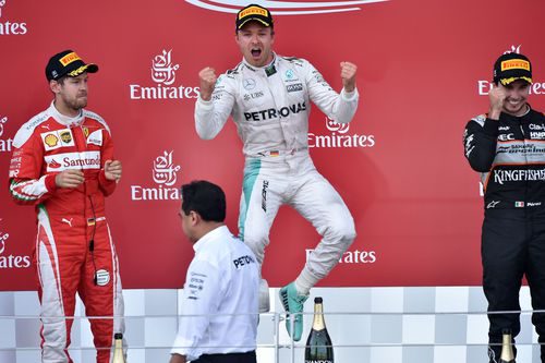 Rosberg, Vettel y Péreaz celebran sus resultados en Bakú