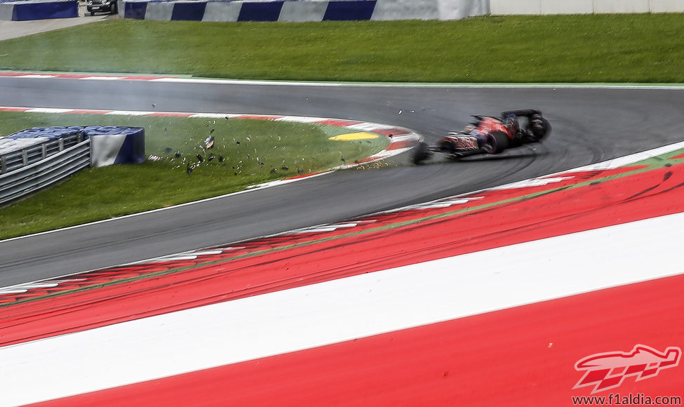 Accidente de Daniil Kvyat durante la clasificación