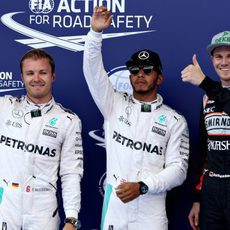 Hamilton, Rosberg y Hülkenberg los más rápidos en Austria