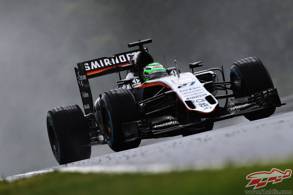 Nico Hülkenberg fue el único de Force India en la Q3